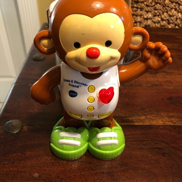 Vtech Dress & Discover Friend Talking Monkey Lights  Sounds Learning Toy Toddler - Picture 2 of 13